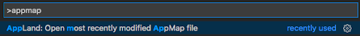 Open most recently modified AppMap Open most recently modified AppMap